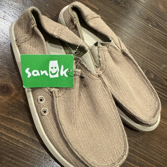 Sanuk Men's Pick Pocket Hemp Natural Tan - Slip On Shoe - Picture 5 of 6